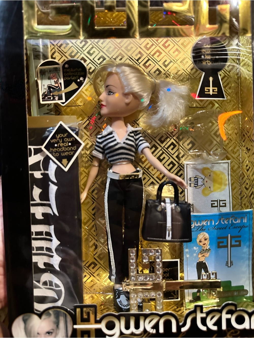 Harajuku Lovers Gwen Stefani Doll in Black & White Striped Top